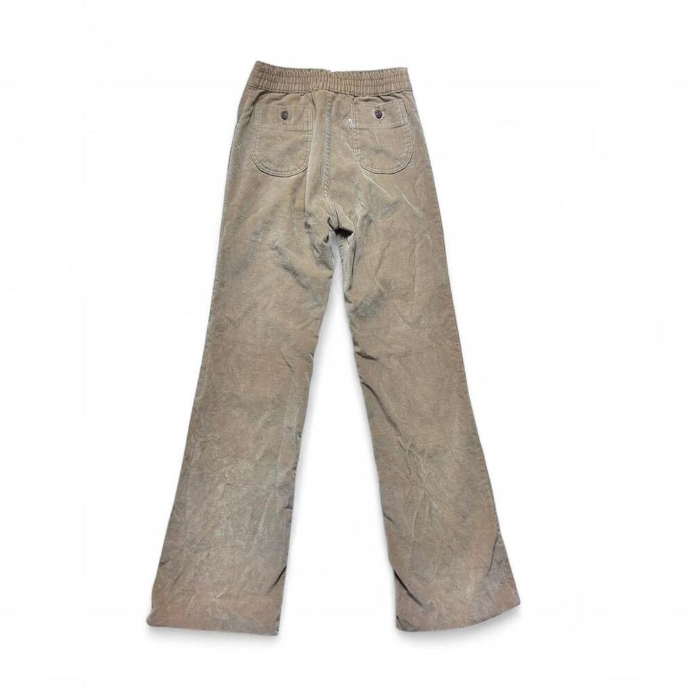 Levis Jeans 70s Vintage Khaki Velvet Velour Flare Pants Bell Bottoms Small